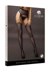 Suspender Leopard Pantyhose Os Blk