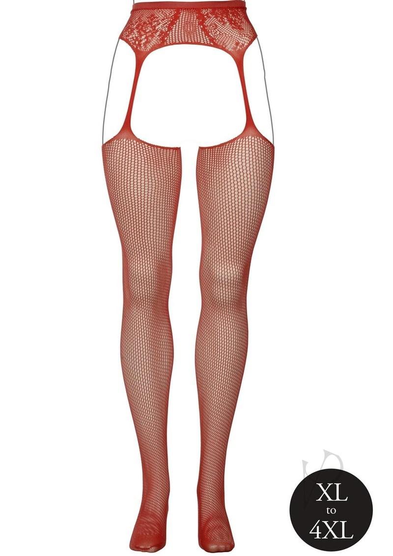 Fishnet Lace Garterbelt Stocking Qn Sun