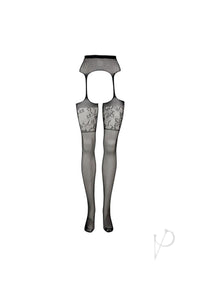 Garterbelt Stockings Lace Top Os Blk