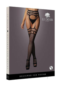 Garterbelt Stockings Open Design Os Blk