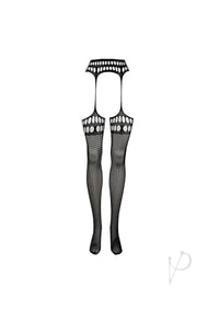 Garterbelt Stockings Open Design Os Blk