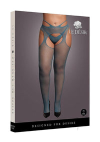 Suspender Pantyhose Strappy Waist Qn Blu