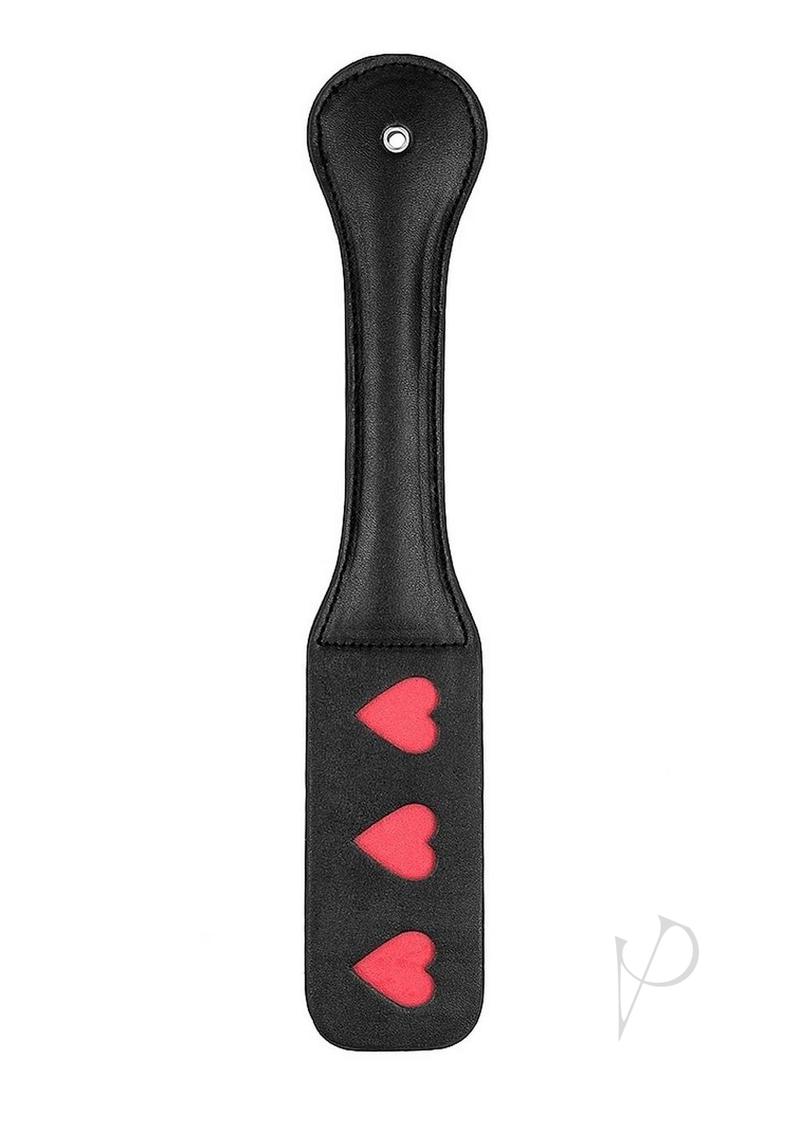 Ouch Paddle Hearts Black