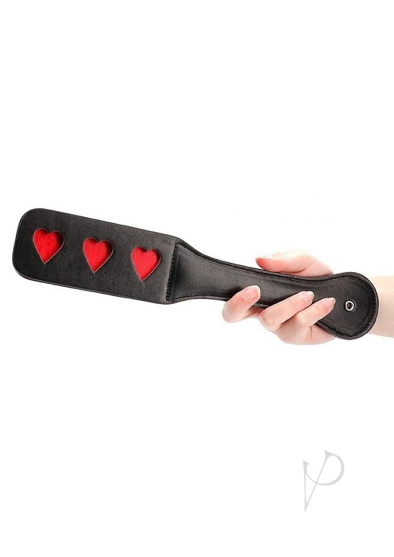 Ouch Paddle Hearts Black