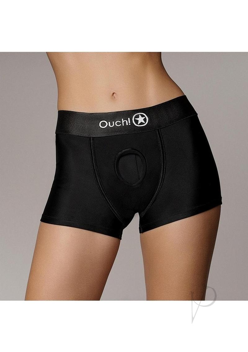 Ouch Vibe Strap On Boxer Xs/sm Blk