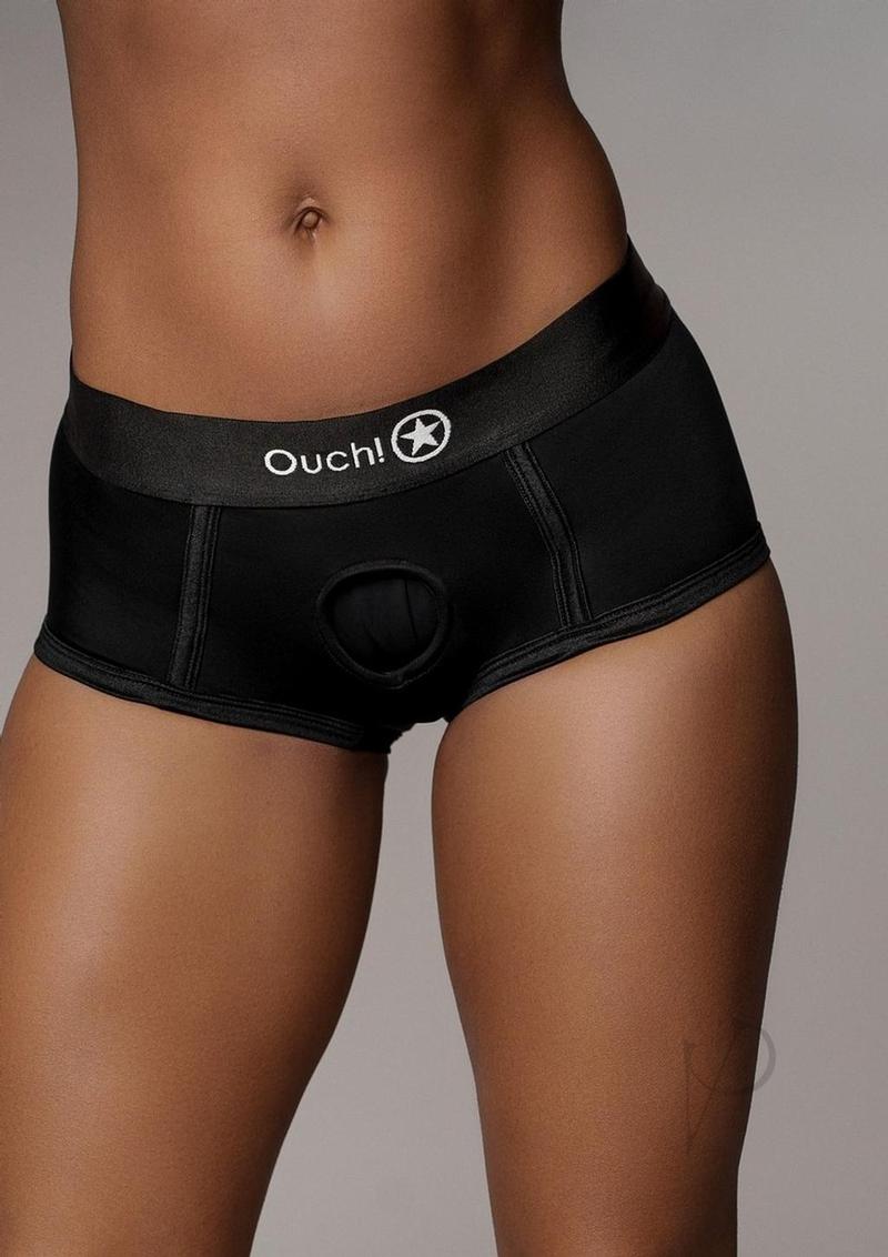 Ouch Vibe Strap On Brief M/l Blk