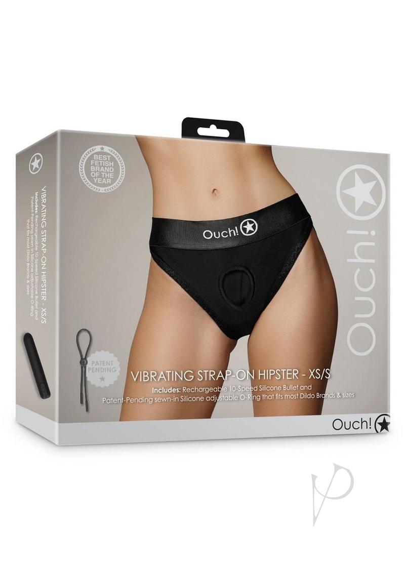 Ouch Vibe Strap On Hipster Xs/sm Blk