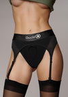 Ouch Vibe Strapon Thong Garter Xs/sm Blk