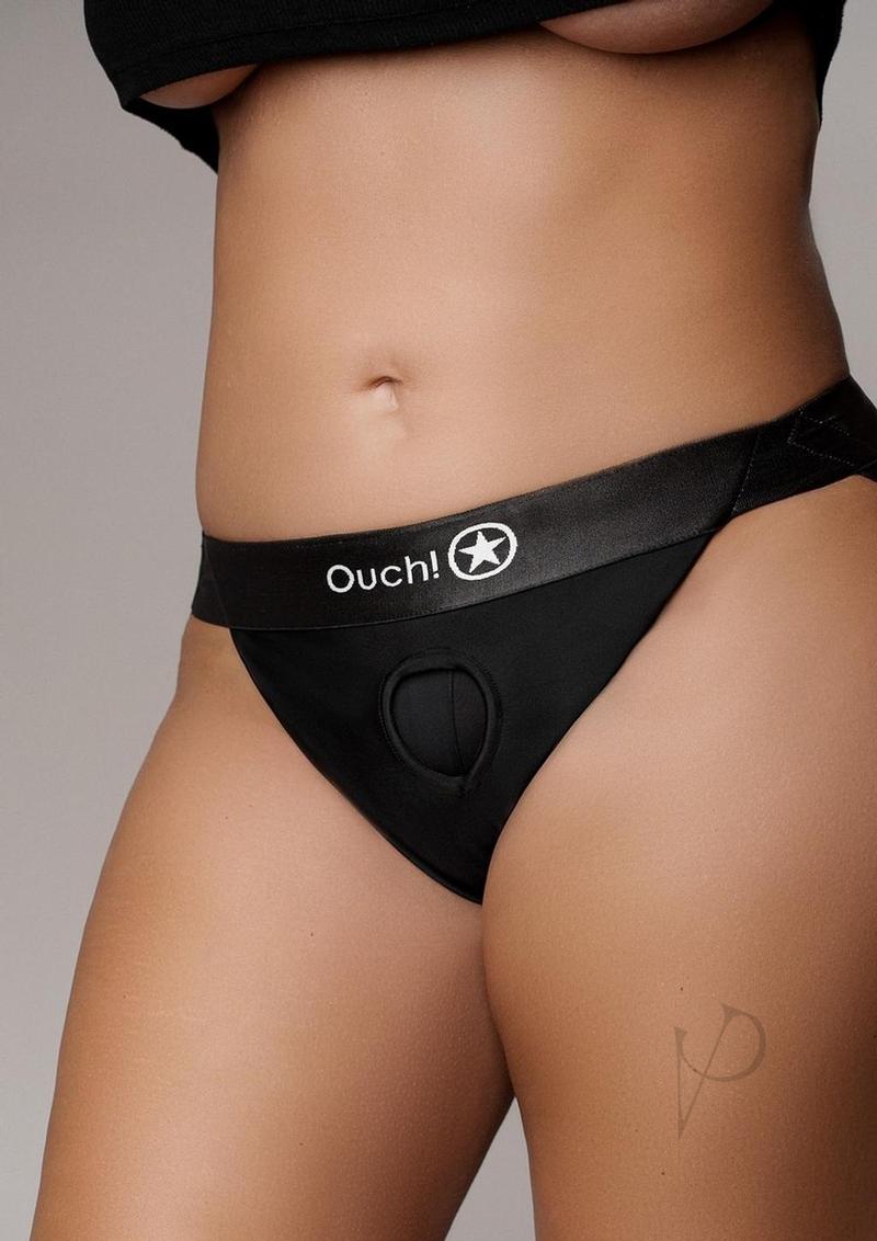 Ouch Vibe Strapon Panty Ob Xl/xx Blk