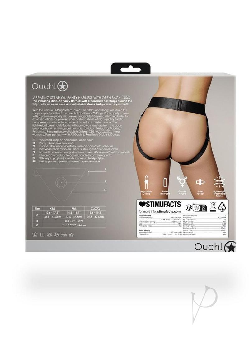 Ouch Vibe Strapon Panty Ob Xs/sm Blk