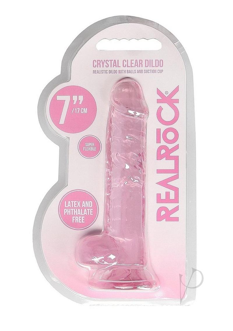 Realrock Crystal Clear Dildo Ball 7 Pnk