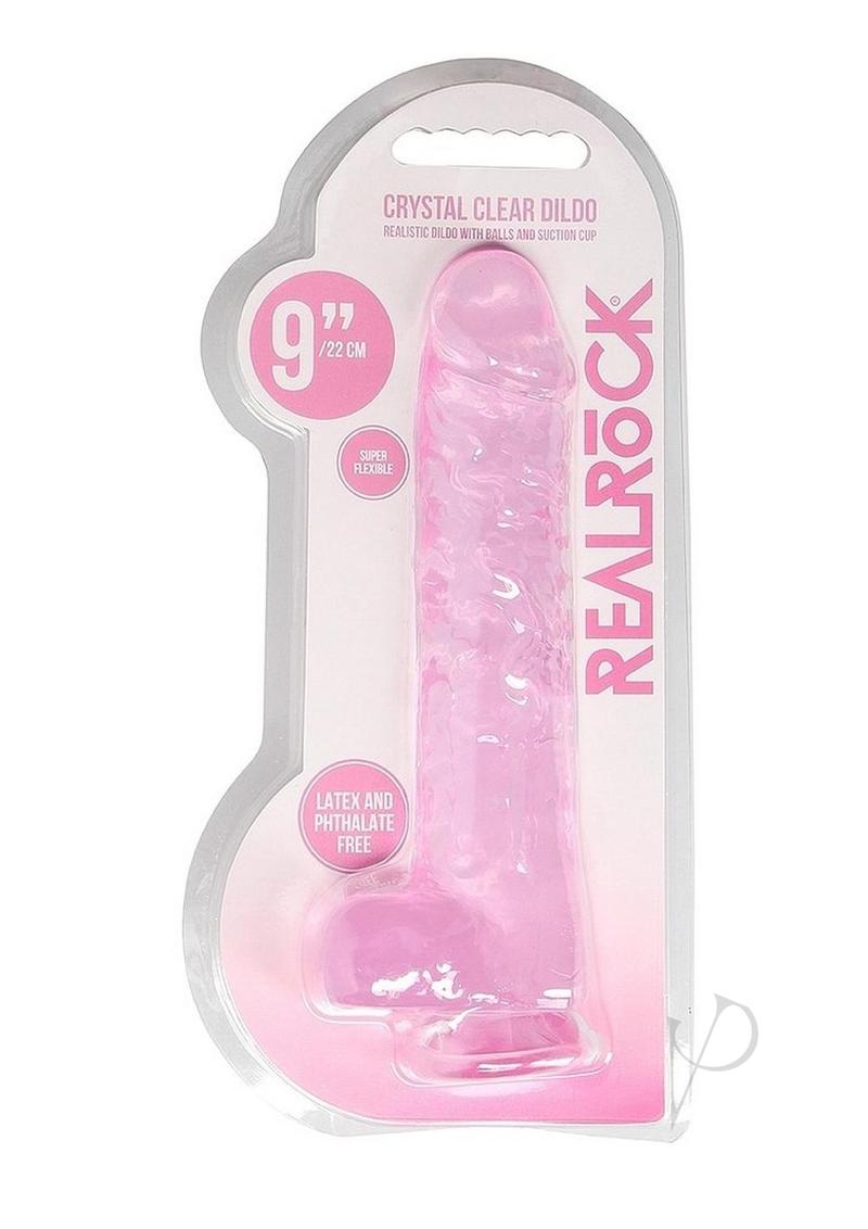 Realrock Crystal Clear Dildo Ball 9 Pnk