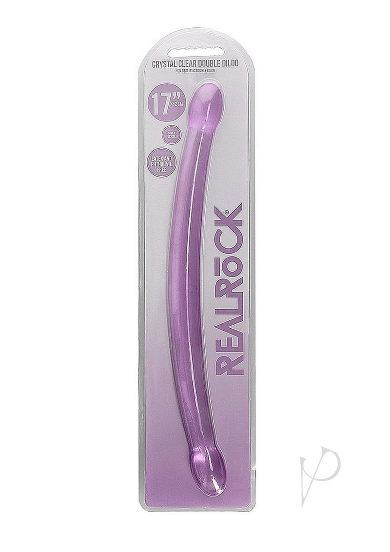 Realrock Crystal Clear Dbl Dildo 17 Pur