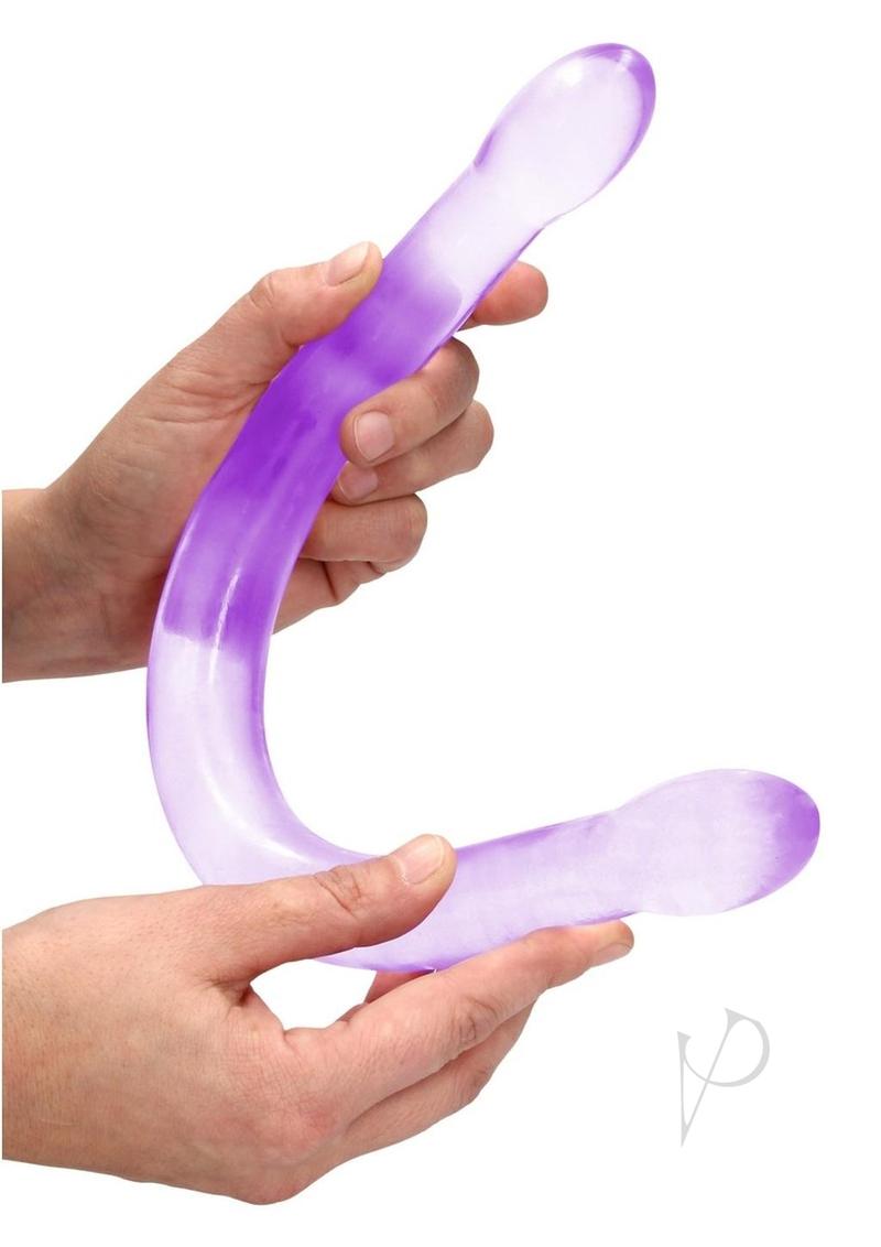 Realrock Crystal Clear Dbl Dildo 17 Pur