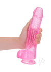 Realrock Crystal Dildo W/balls 10 Pnk