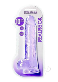 Realrock Crystal Dildo W/balls 10 Pur