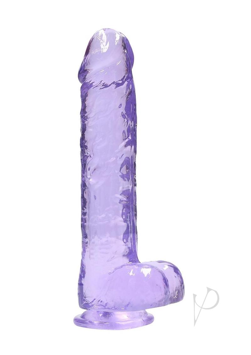 Realrock Crystal Dildo W/balls 10 Pur