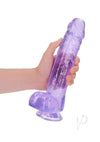 Realrock Crystal Dildo W/balls 10 Pur