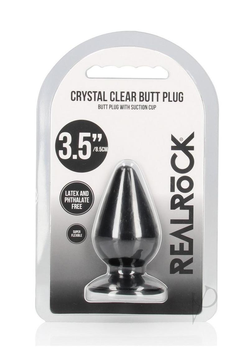 Realrock Crystal Anal Plug 3.5 Blk