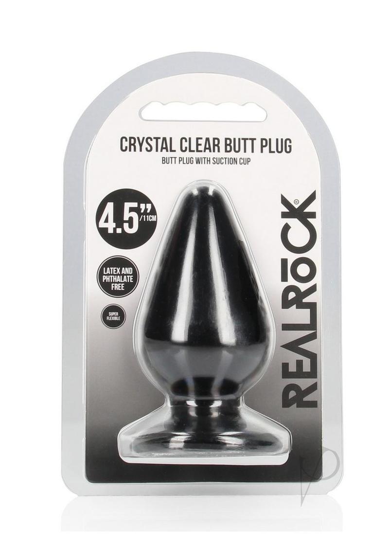 Realrock Crystal Anal Plug 4.5 Blk