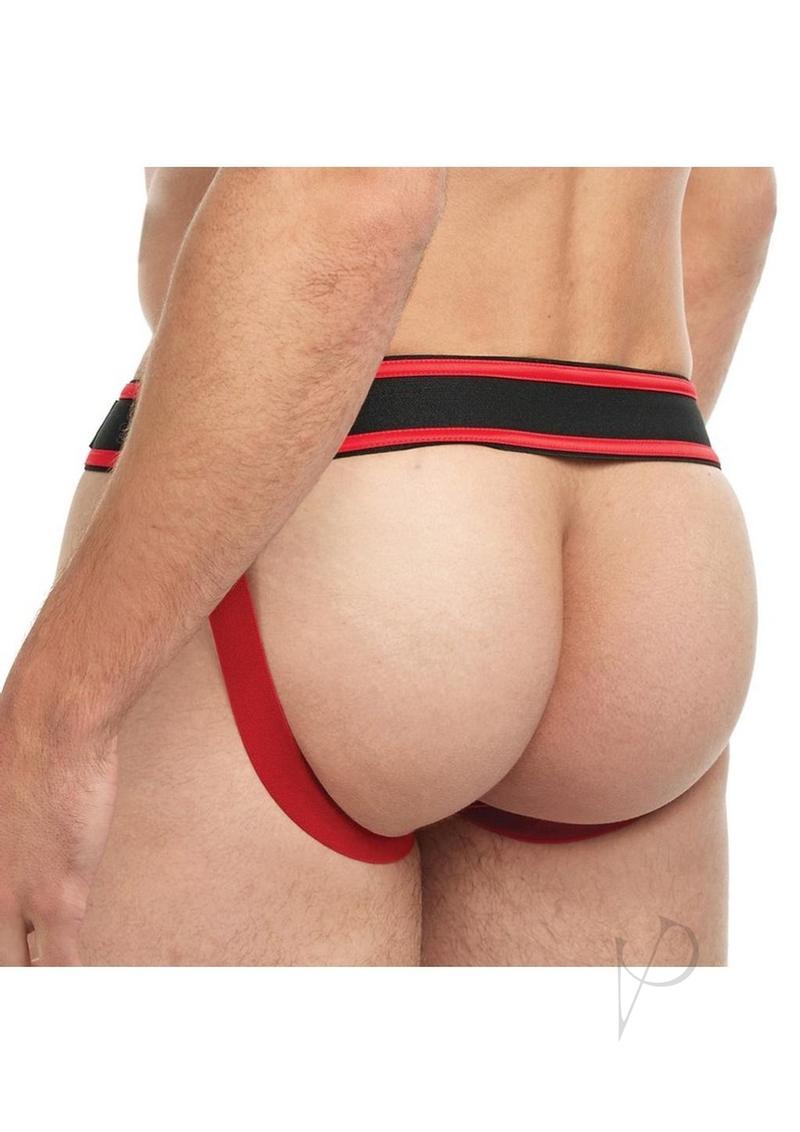 Goal Line Lace Up Jockstrap L/xl Red