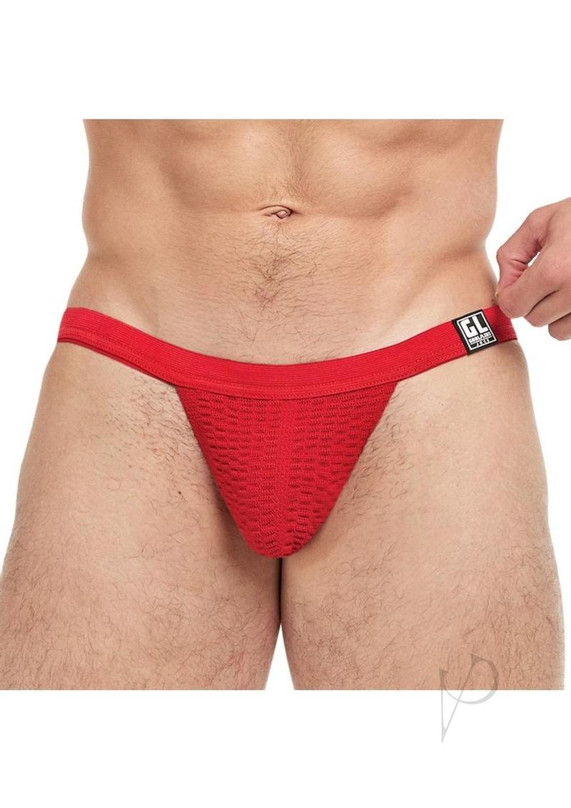 Goal Line Low Rise Jockstrap L/xl Red