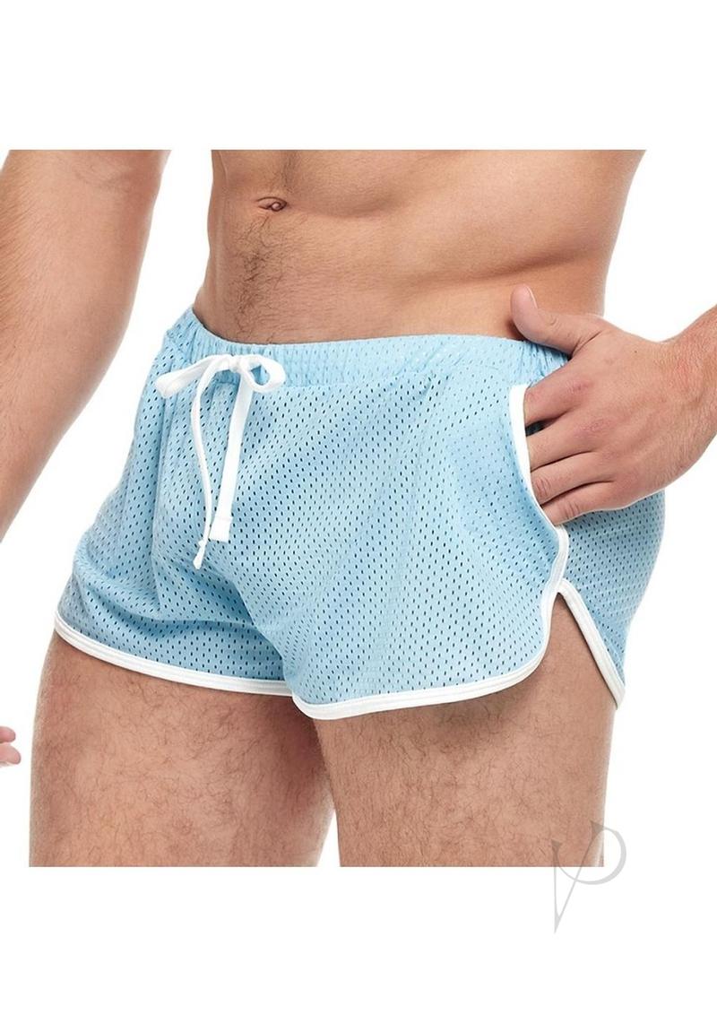 Goal Line Side Split Mesh Short L/xl Blu