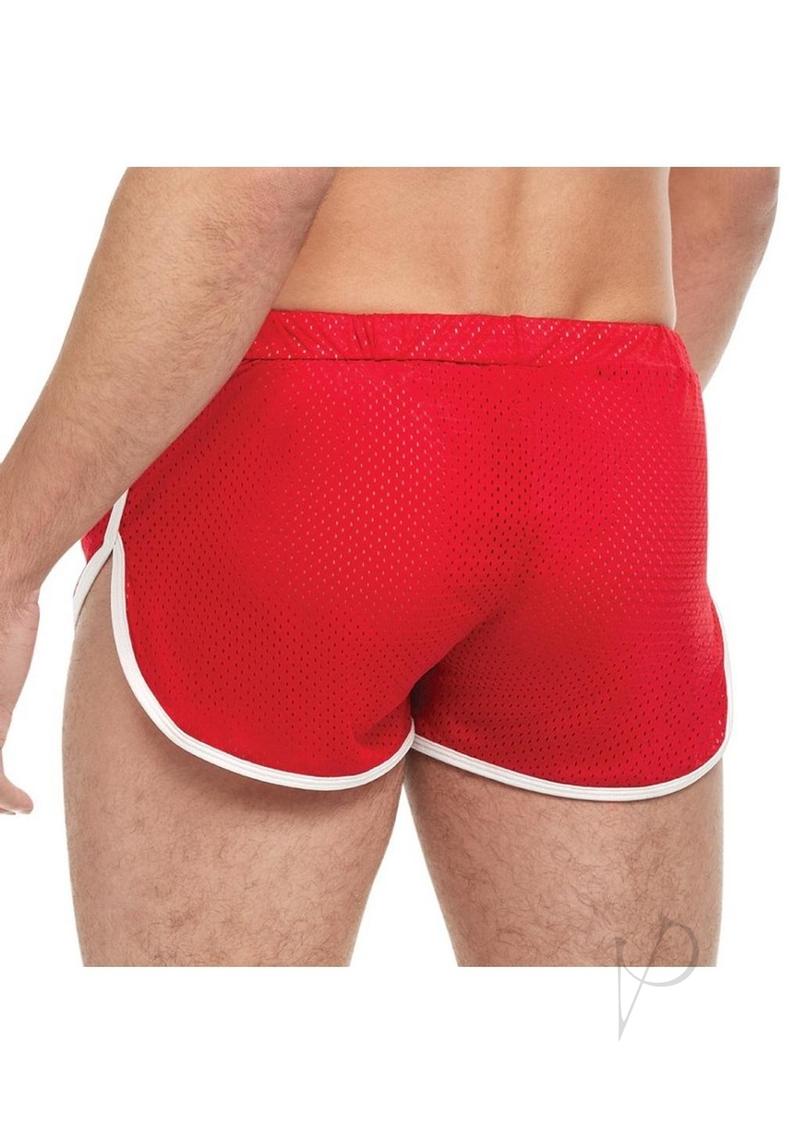 Goal Line Side Split Mesh Short L/xl Red