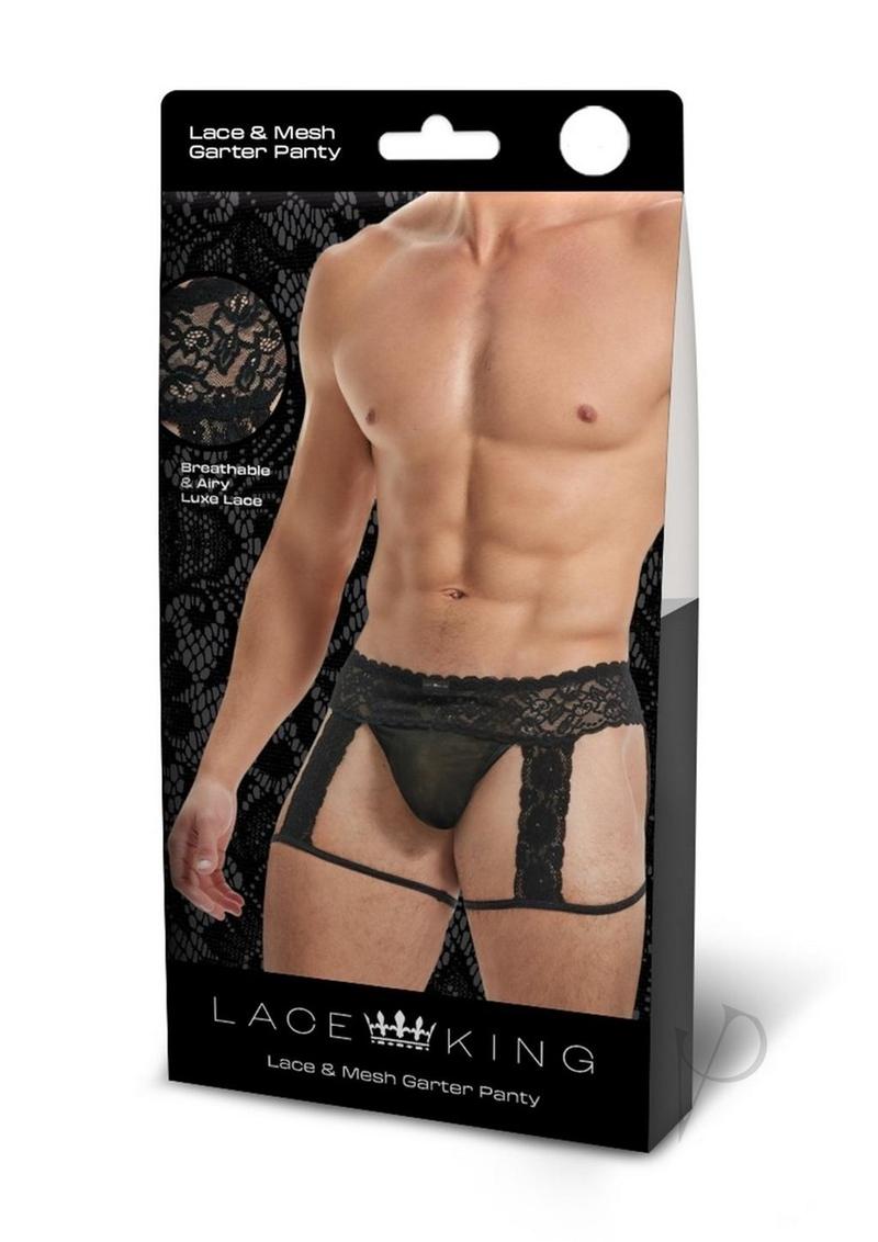 Lace King Lace Mens Panty L/xl Blk