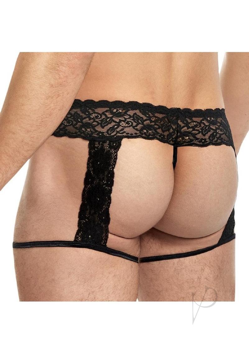 Lace King Lace Mens Panty L/xl Blk