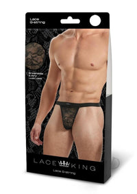 Lace King Lace Gstring M/l Blk