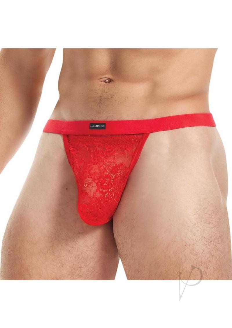 Lace King Lace Gstring M/l Red