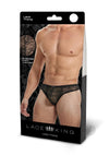 Lace King Lace Thong L/xl Blk