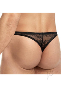 Lace King Lace Thong L/xl Blk