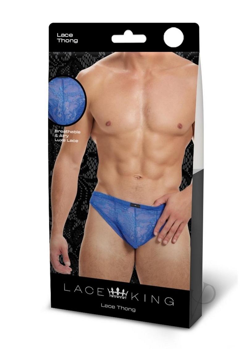 Lace King Lace Thong L/xl Blu