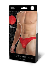 Lace King Lace Thong L/xl Red