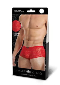 Lace King Lace Trunks L/xl Red