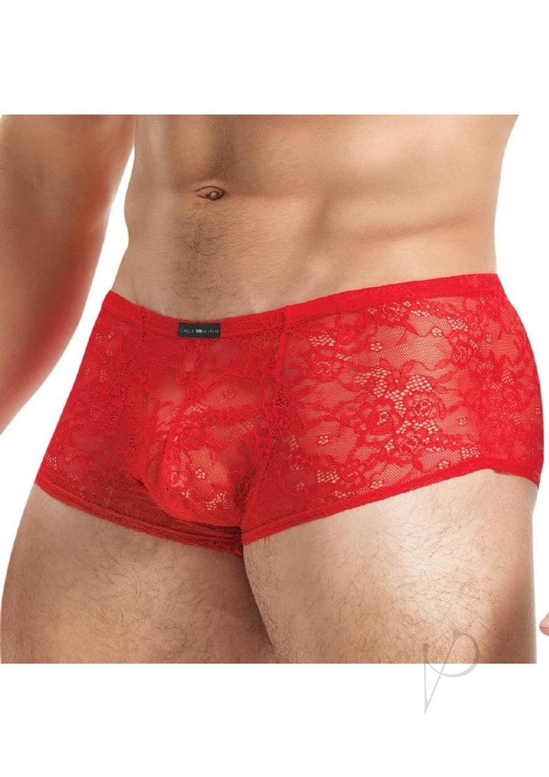 Lace King Lace Trunks L/xl Red