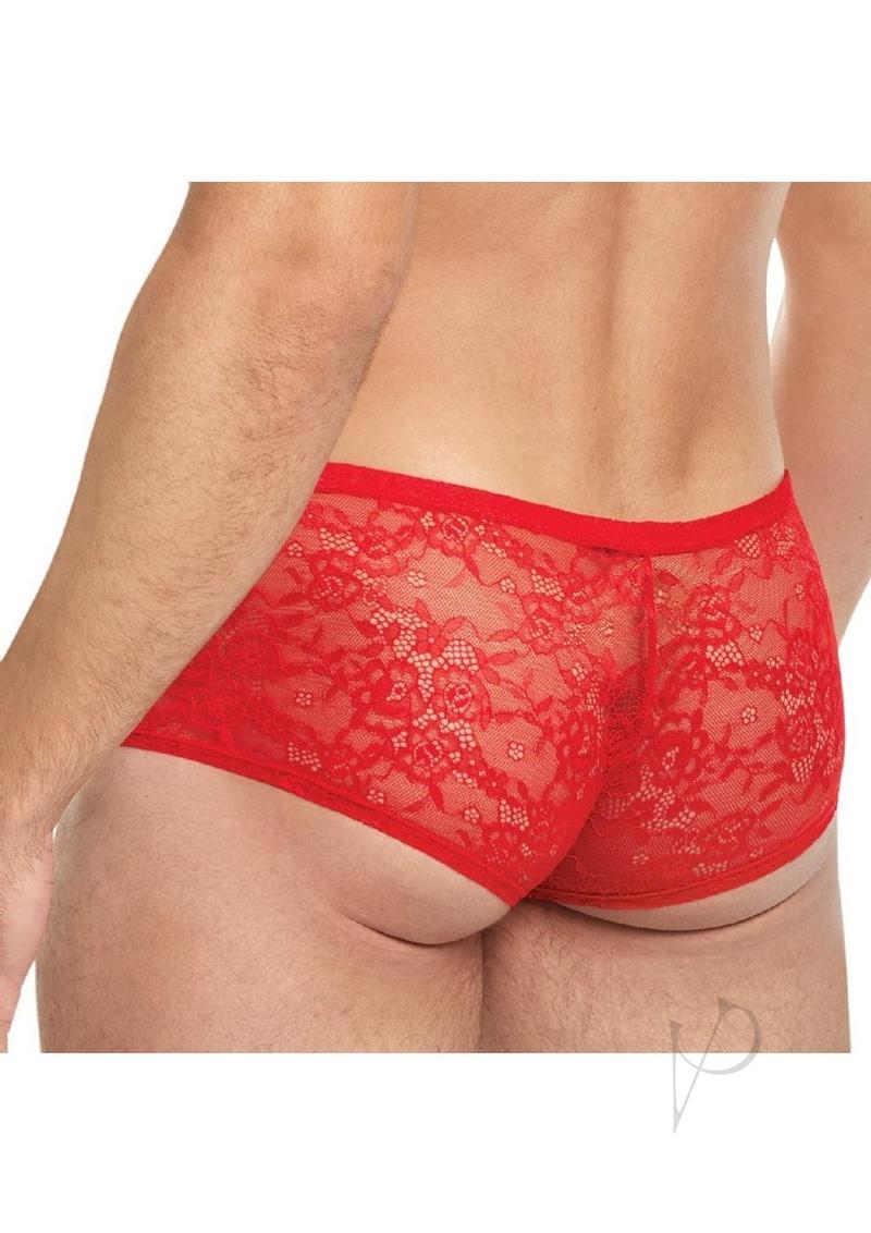 Lace King Lace Trunks L/xl Red