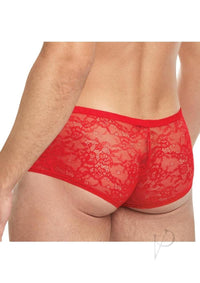 Lace King Lace Trunks S/m Red