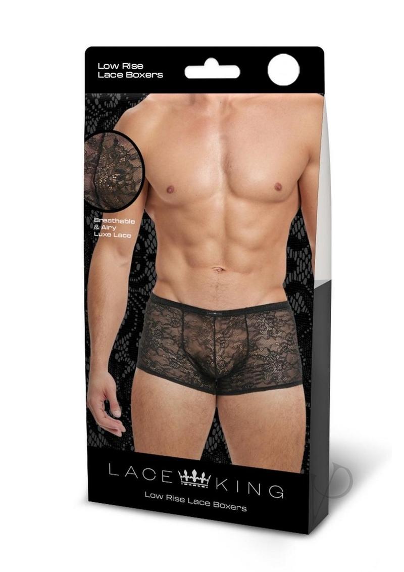 Lace King Lace Boxers S/m Blk