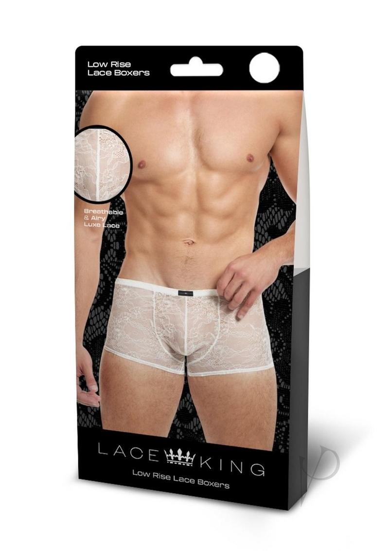 Lace King Lace Boxers S/m Wht