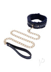 Sandm Cougar Fur Collar/leash Nvy/gld