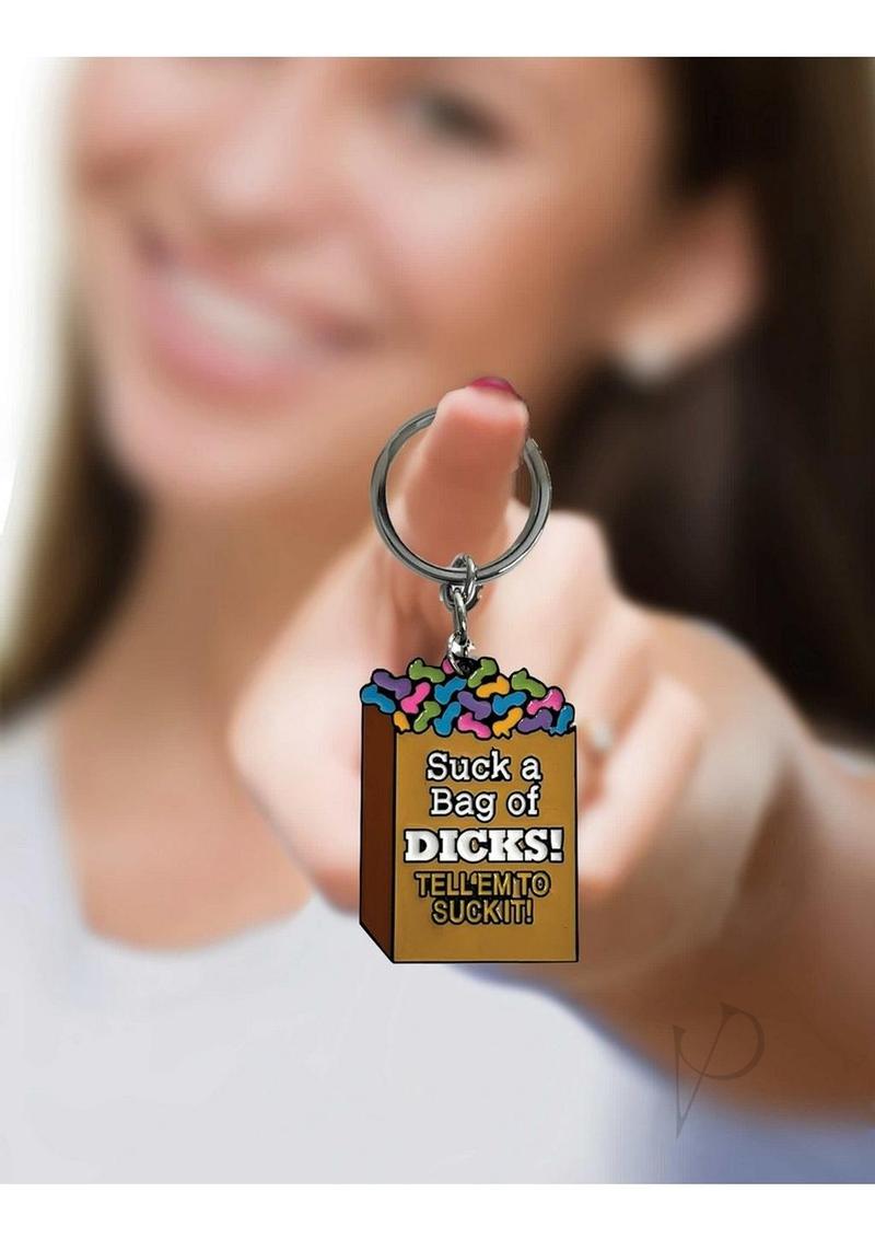 Super Fun Key Chain Suck A Bag