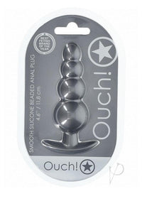 Ouch Beaded Anal Plug Gun Metal