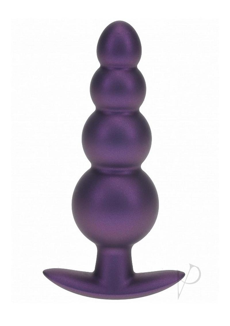 Ouch Beaded Anal Plug Metallic Purple