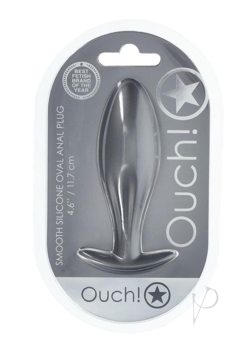 Ouch Oval Anal Plug Gun Metal