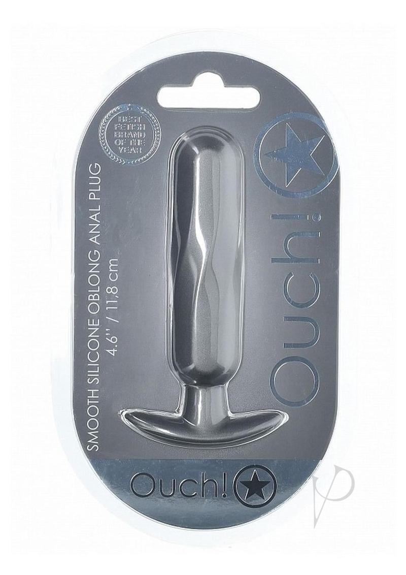 Ouch Oblong Anal Plug Gun Metal