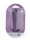 Ouch Ribbed Anal Plug Metallic Purple