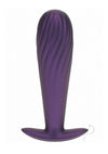 Ouch Ribbed Anal Plug Metallic Purple